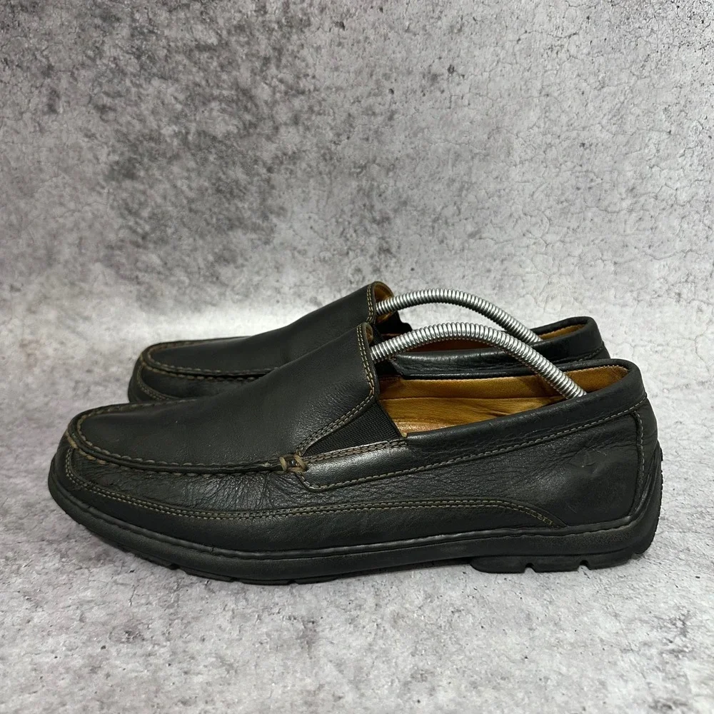 Sperry Gold Cup Twin Gore Loafer Mens 12 Black Leather Slip On STS14718 Casual